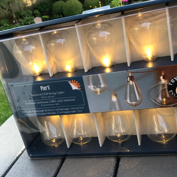 Pier 1 industrial LED String Lights in Blue Box never opened ! - Picture 2 of 3